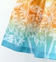 Hula Blouse & Pa'u Set-Up with Hawaiian Flower Print / Luxury Collection / J3222-8
