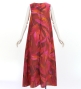 Hula Long Koshibo Dress with Ginger Print / Luxury Collection / Red / J3223-2