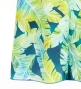 Hula Long Koshibo Dress with Banana Leaf  Print / Luxury Collection / Green / J3223-3