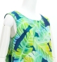 Hula Long Koshibo Dress with Banana Leaf  Print / Luxury Collection / Green / J3223-3