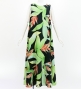 Hula Long Koshibo Dress with Heliconia Print / Luxury Collection / Black / J3223-4