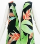 Hula Long Koshibo Dress with Heliconia Print / Luxury Collection / Black / J3223-4
