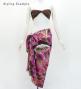 Hula Short Pareo / Gradient Hibiscus / Brown & Pink / J3225-11