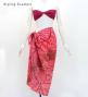 Hula Short Pareo / Lehua / Pink & Red / J3225-20