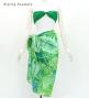 Hula Short Pareo / Hawaiian Leaf / Green / J3225-3
