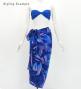 Hula Short Pareo / Hawaiian Leaf / Blue / J3225-4
