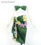 Hula Short Pareo / Plumeria Lei / Green / J3225-6