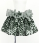 Tahitian Shantung Skirt with Heliconia Print / Luxury Collection / Gray / J3226-1