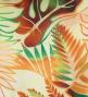 Tahitian Shantung Skirt with Hawaiian Leaf Print / Luxury Collection / Orange / J3226-10