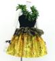 Tahitian Shantung Skirt with Leaf Lei & Kahiko Print / Luxury Collection / Yellow / J3226-12