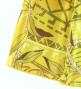 Tahitian Shantung Skirt with Leaf Lei & Kahiko Print / Luxury Collection / Yellow / J3226-12