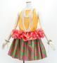 Tahitian Shantung Skirt with Kahiko&Tiare Print / Luxury Collection / Green & Pink / J3226-13