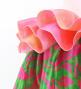 Tahitian Shantung Skirt with Kahiko&Tiare Print / Luxury Collection / Green & Pink / J3226-13