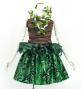 Tahitian Shantung Skirt with Kahiko & Strelitzia Print / Luxury Collection / Green / J3226-15