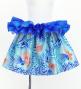 Tahitian Shantung Skirt with Kahiko & Lehua Print / Luxury Collection / Light Blue / J3226-17