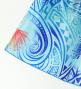 Tahitian Shantung Skirt with Kahiko & Lehua Print / Luxury Collection / Light Blue / J3226-17
