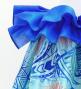 Tahitian Shantung Skirt with Kahiko & Lehua Print / Luxury Collection / Light Blue / J3226-17