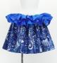 Tahitian Shantung Skirt with Hawaiian motifs Print / Luxury Collection / Navy / J3226-18