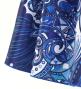 Tahitian Shantung Skirt with Hawaiian motifs Print / Luxury Collection / Navy / J3226-18