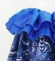 Tahitian Shantung Skirt with Hawaiian motifs Print / Luxury Collection / Navy / J3226-18