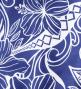 Tahitian Shantung Skirt with Kahiko & Hibiscus Print / Luxury Collection / Navy / J3226-19