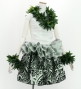 Tahitian Shantung Skirt with Heliconia Print / Luxury Collection / Gray / J3226-1
