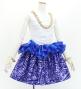 Tahitian Shantung Skirt with Kahiko Print / Luxury Collection / Purple / J3226-20