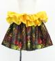 Tahitian Shantung Skirt with Kahiko & Lehua Print / Luxury Collection / Black / J3226-3