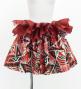 Tahitian Shantung Skirt with Kahiko & Lehua Print / Luxury Collection / Red & Black / J3226-4