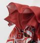 Tahitian Shantung Skirt with Kahiko & Lehua Print / Luxury Collection / Red & Black / J3226-4