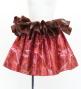 Tahitian Shantung Skirt with Leaf Lei & Kahiko Print / Luxury Collection / Red / J3226-6