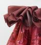 Tahitian Shantung Skirt with Leaf Lei & Kahiko Print / Luxury Collection / Red / J3226-6