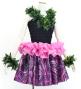 Tahitian Shantung Skirt with Kahiko & Hibiscus Print / Luxury Collection / Purple & Pink / J3226-8