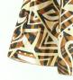 Tahitian Shantung Skirt with Kahiko Print / Luxury Collection / Beige & Brown / J3226-9