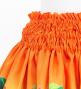 Hula Shantung Pa'u Skirt with Cattleya Lei Print / Luxury Collection / Orange / J3227or