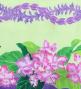 Hula Shantung Pa'u Skirt with Cattleya Lei Print / Luxury Collection / Purple / J3227pu