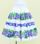 Hula Shantung Pa'u Skirt with Cattleya Lei Print / Luxury Collection / White / J3227wh