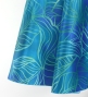 Hula Long Banana Leaf Dress with Shantung / Luxury Collection / Turquoise Blue / J3252tbl