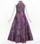 Hula Long Banana Leaf Dress with Shantung / Luxury Collection / Wine / J3252wi