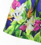 Hula Shantung Pa'u Skirt with Hawaiian Flower & Leaf Print / Luxury Collection / J3255-4