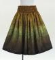 Hula Shantung Pa'u Skirt with Monstera & Kahiko Print / Luxury Collection / J3258-3