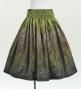 Hula Shantung Pa'u Skirt with Monstera & Kahiko Print / Luxury Collection / J3258-4