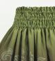 Hula Shantung Pa'u Skirt with Monstera & Kahiko Print / Luxury Collection / J3258-4