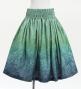 Hula Shantung Pa'u Skirt with Monstera & Kahiko Print / Luxury Collection / J3258-7