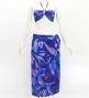 Koshibo Bra Top & Short Pareo / Hawaiian Leaf / Blue / J3259-4