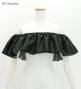 Hula Multi-way Frill Blouse with Shantung / Black / J3261bk