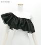 Hula Multi-way Frill Blouse with Shantung / Black / J3261bk