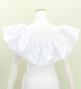 Hula Multi-way Frill Blouse with Shantung / White / J3261wh