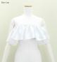 Hula Multi-way Frill Blouse with Shantung / White / J3261wh