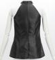 Hula American Armhole Blouse with Shantung / Black / J3263bk